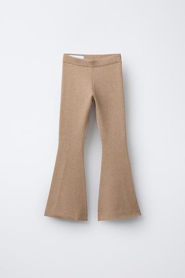 LEGGING ÉVASÉ CÔTELÉ - Camel moyen de Zara