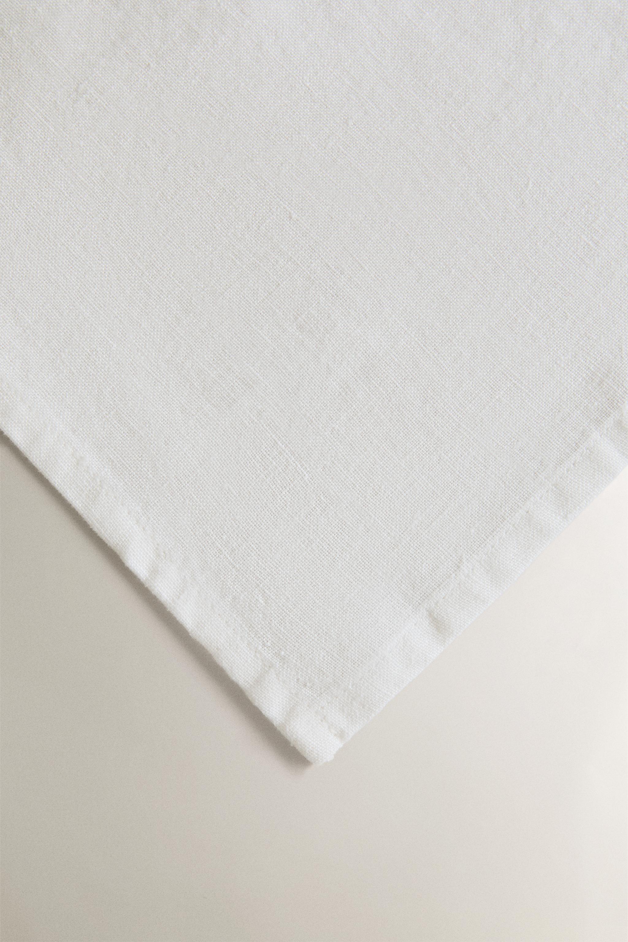 NAPPE LIN BRODERIE GÉOMÉTRIQUE