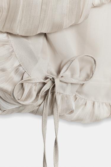 ZW COLLECTION PLEATED HALTER TOP - Pearl / Beige by Zara - Image 8