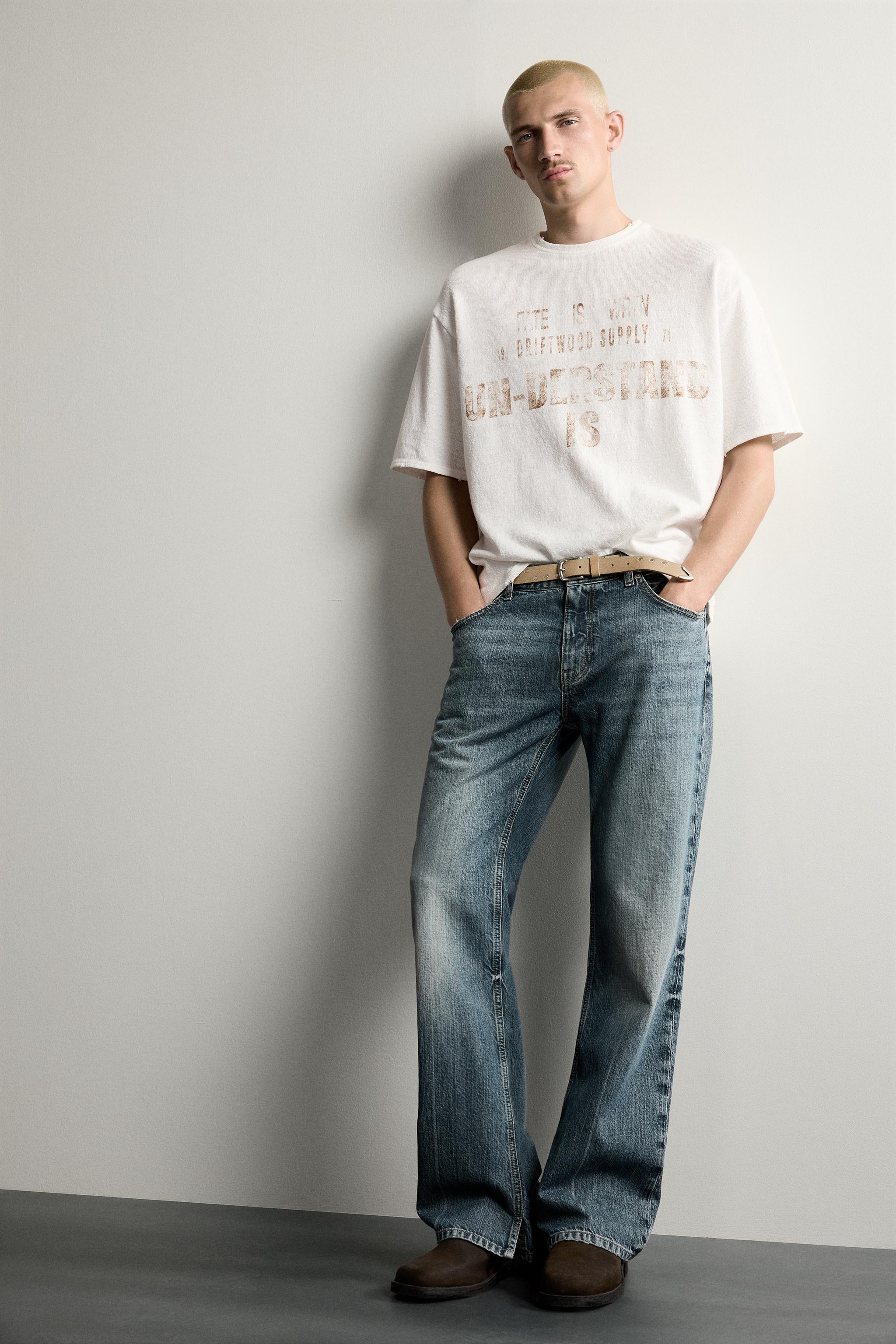 T-SHIRT EN MAILLE À IMPRIMÉ DÉLAV