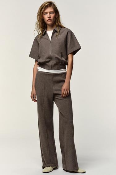 Zara SOFT SHORT SLEEVE VEST - Mink - Image 0