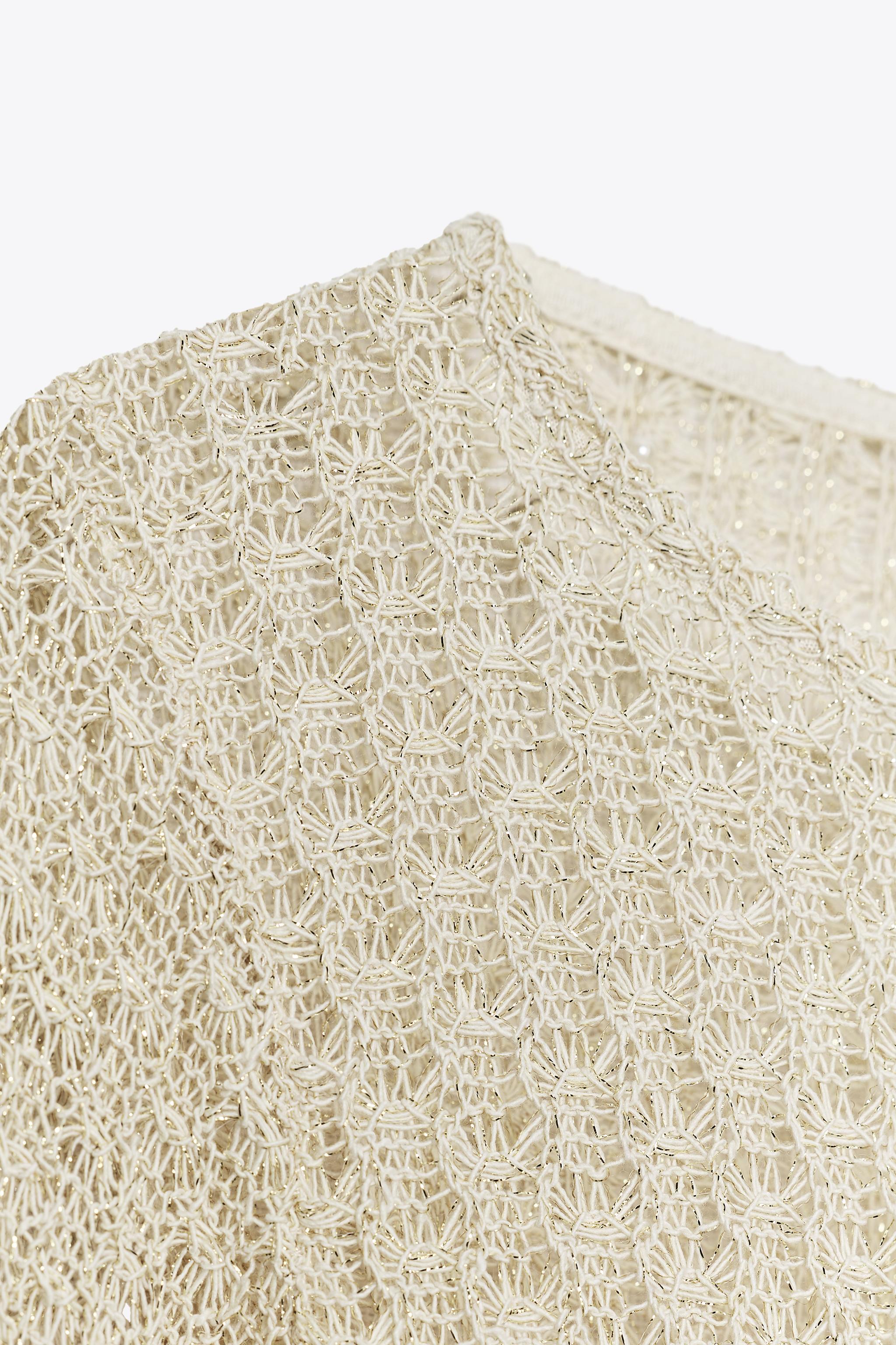 METALLIC THREAD TUNIC TOP - Golden | ZARA United States