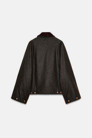VESTE CIRÉE ZW COLLECTION - Kaki de Zara - Image 8