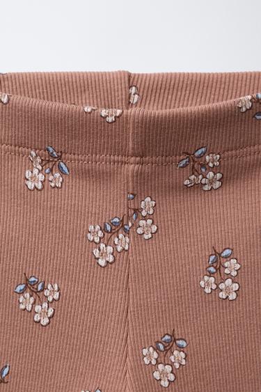 LEGGING CÔTELÉ IMPRIMÉ - Marron de Zara - Image 2