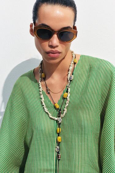 PACK OF 3 NECKLACES WITH CERAMIC SHELLS - Multicoloured by Zara