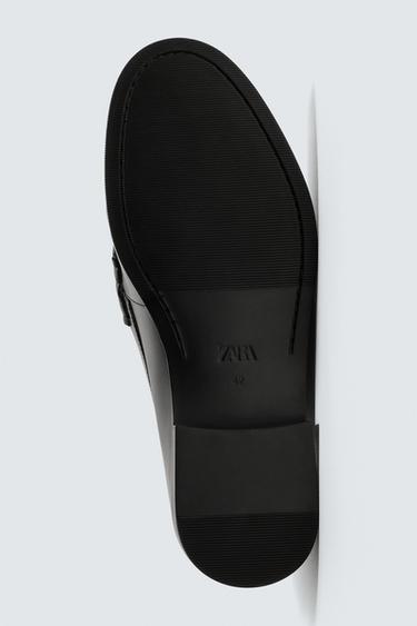 LEATHER PENNY LOAFERS - Black by Zara - Image 6