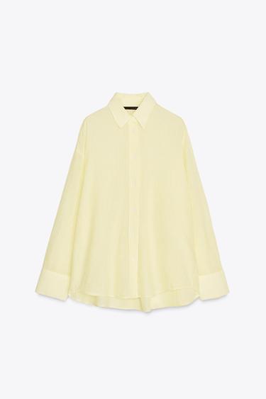 OVERSIZE STRIPED SHIRT - Printed by Zara