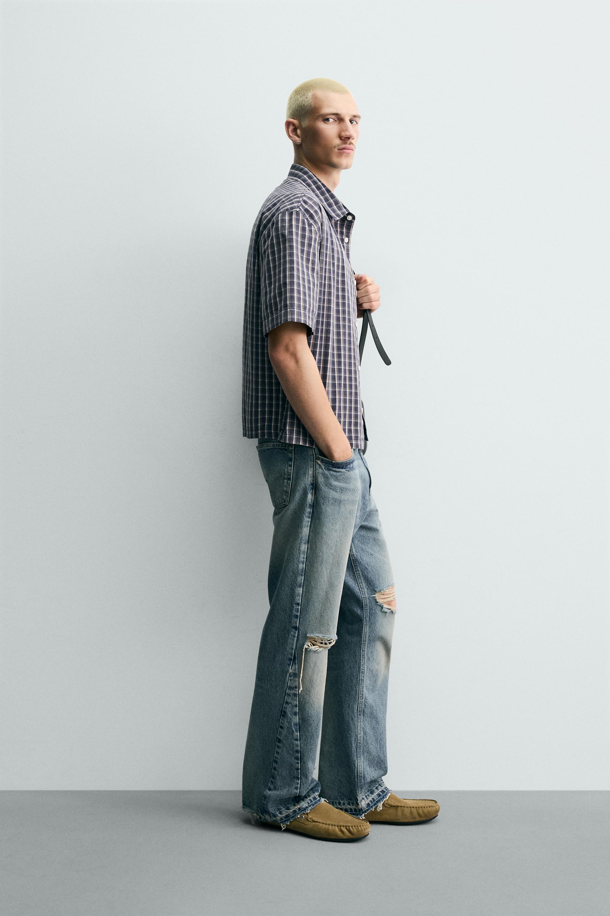 RELAXED FIT PLAID SHIRT