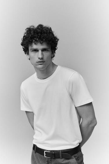T-SHIRT MEDIUM WEIGHT BÁSICA - Branco da Zara