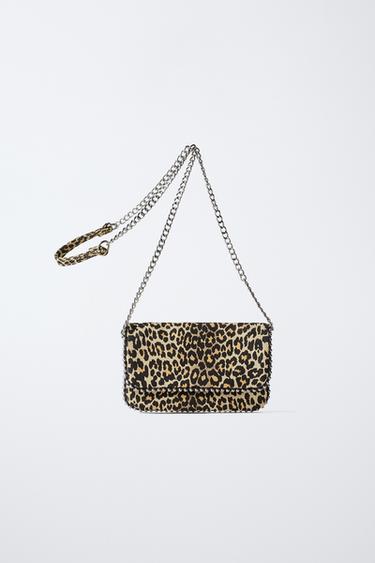 ANIMAL PRINT CROSSBODY BAG - Brown by Zara