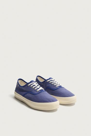 Zara FRUIT OF THE LOOM™ FABRIC SNEAKERS - Blue