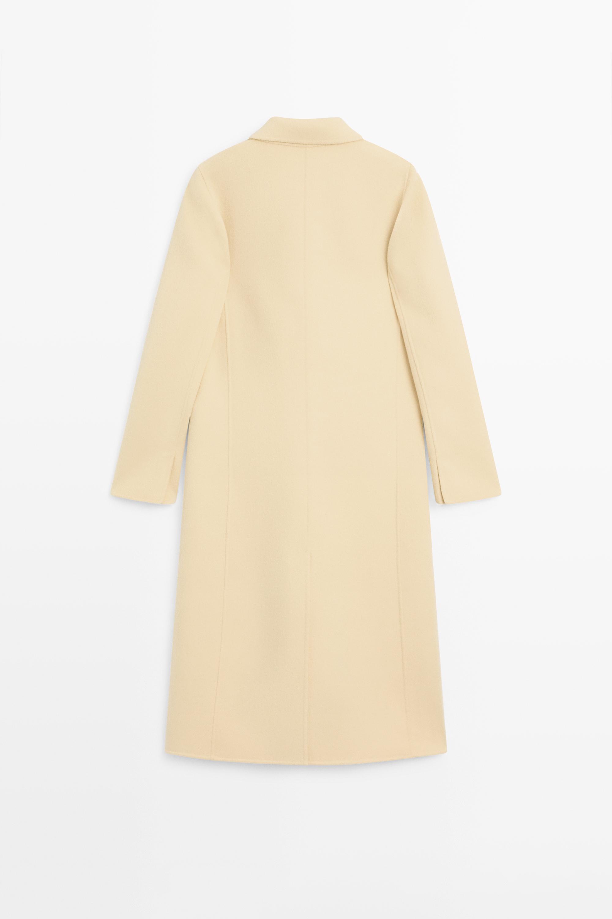 Long wool blend surplice coat
