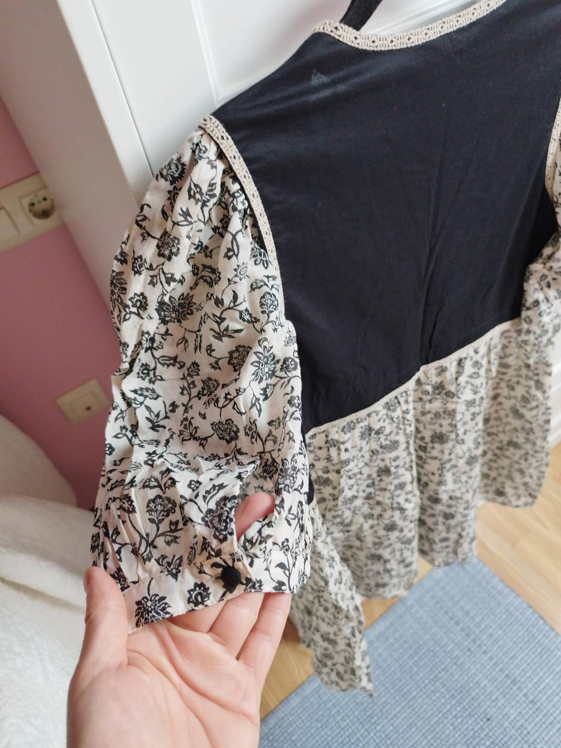 FLORAL PRINT COMBINED SHORT DRESS - Image 3