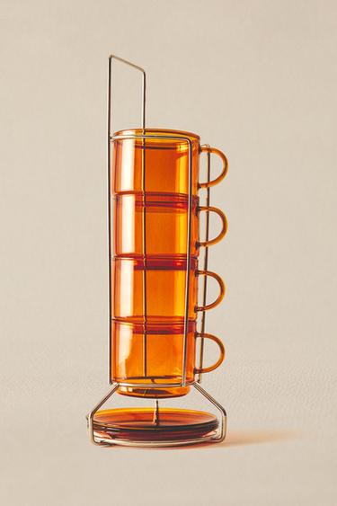 ESTRUCTURA CON TAZAS Y PLATOS - Naranja de Zara
