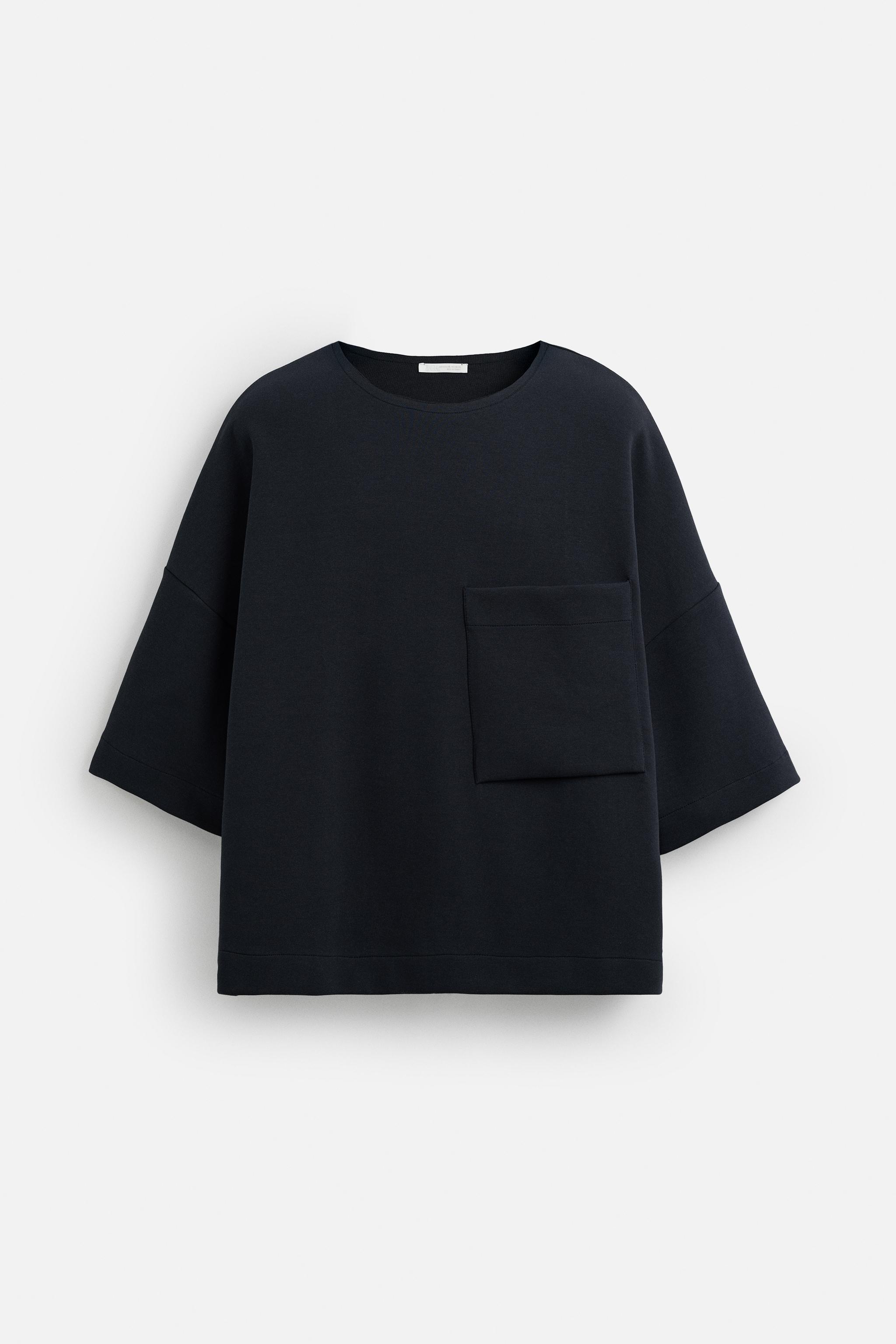 OVERSIZED TECHNICAL SWEATSHIRT - Blue | ZARA United States