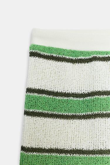 RUSTIC STRIPED SHORTS - Green stripe by Zara - Image 6