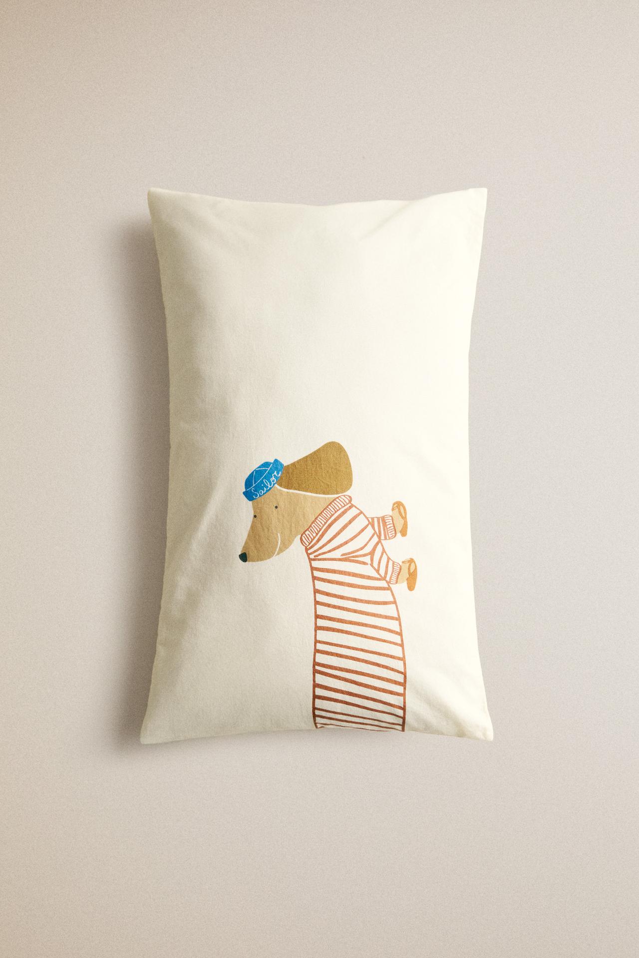 CHILDREN'S DOGGY PILLOWCASE — Beige