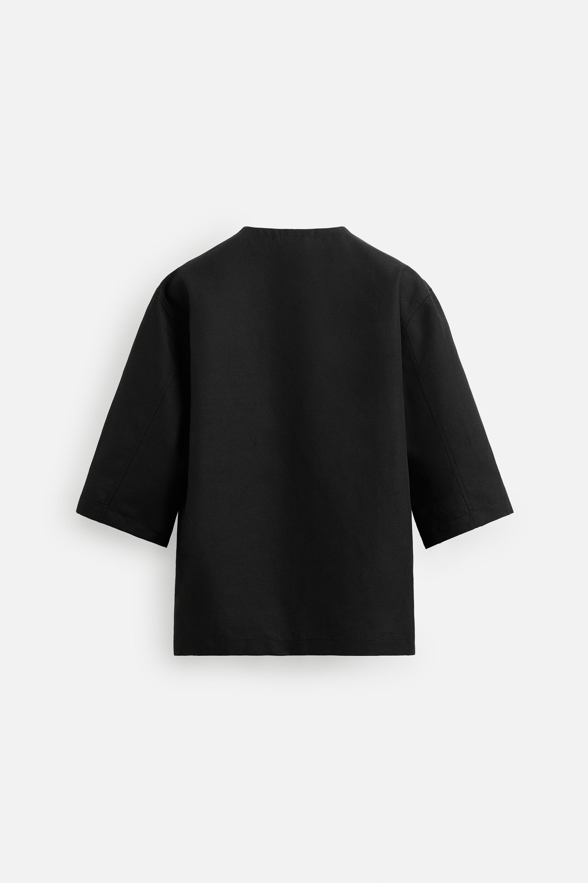 RELAXED FIT POLO SHIRT - Black | ZARA United States