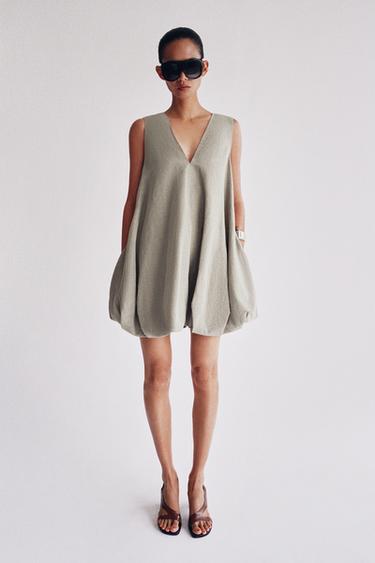 ZW COLLECTION LIMITED EDITION PUFF DRESS - Grey by Zara