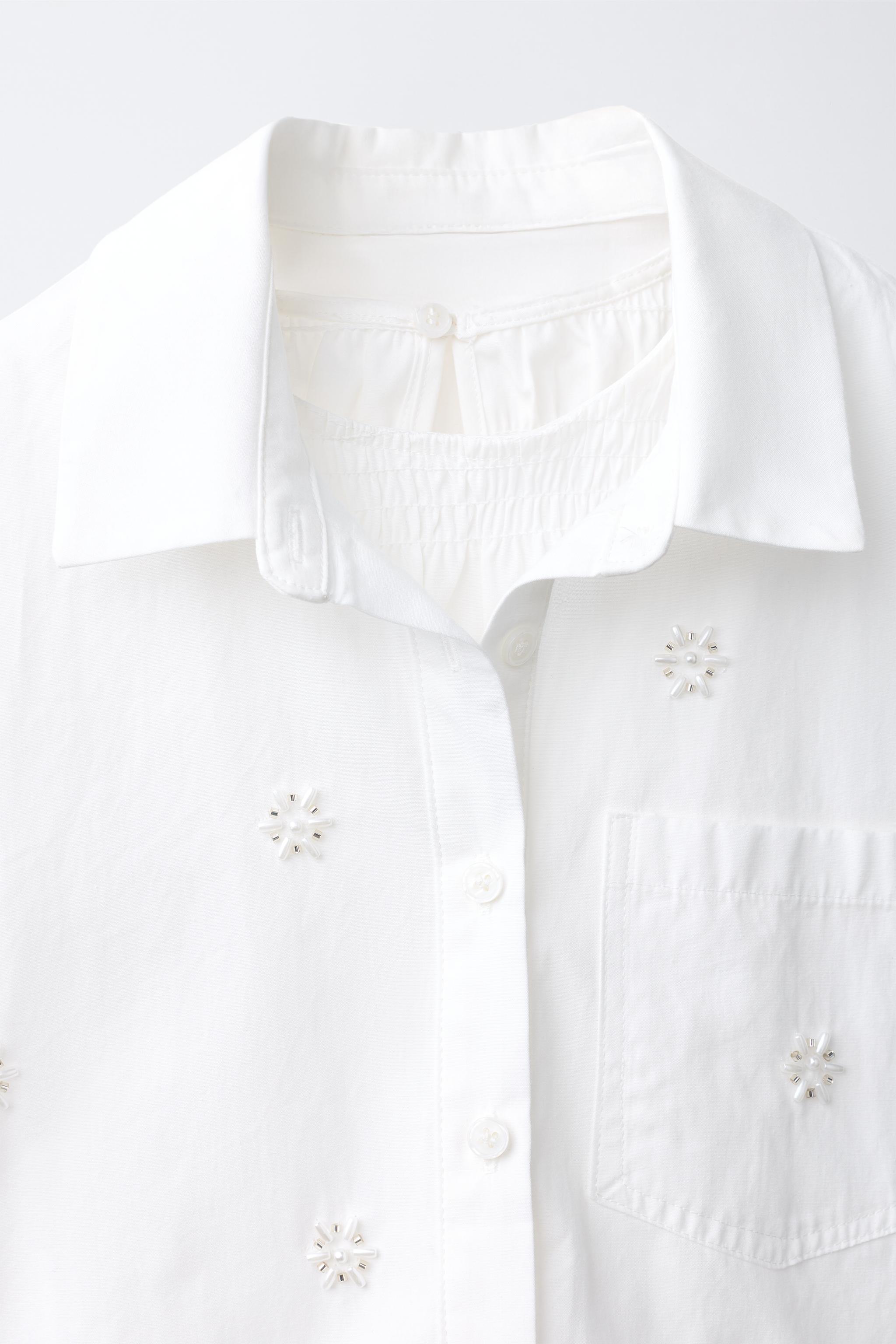 PACK CHEMISE ET TOP FRONCÉ À RAYURES AVEC DÉCOR FANTAISIE
