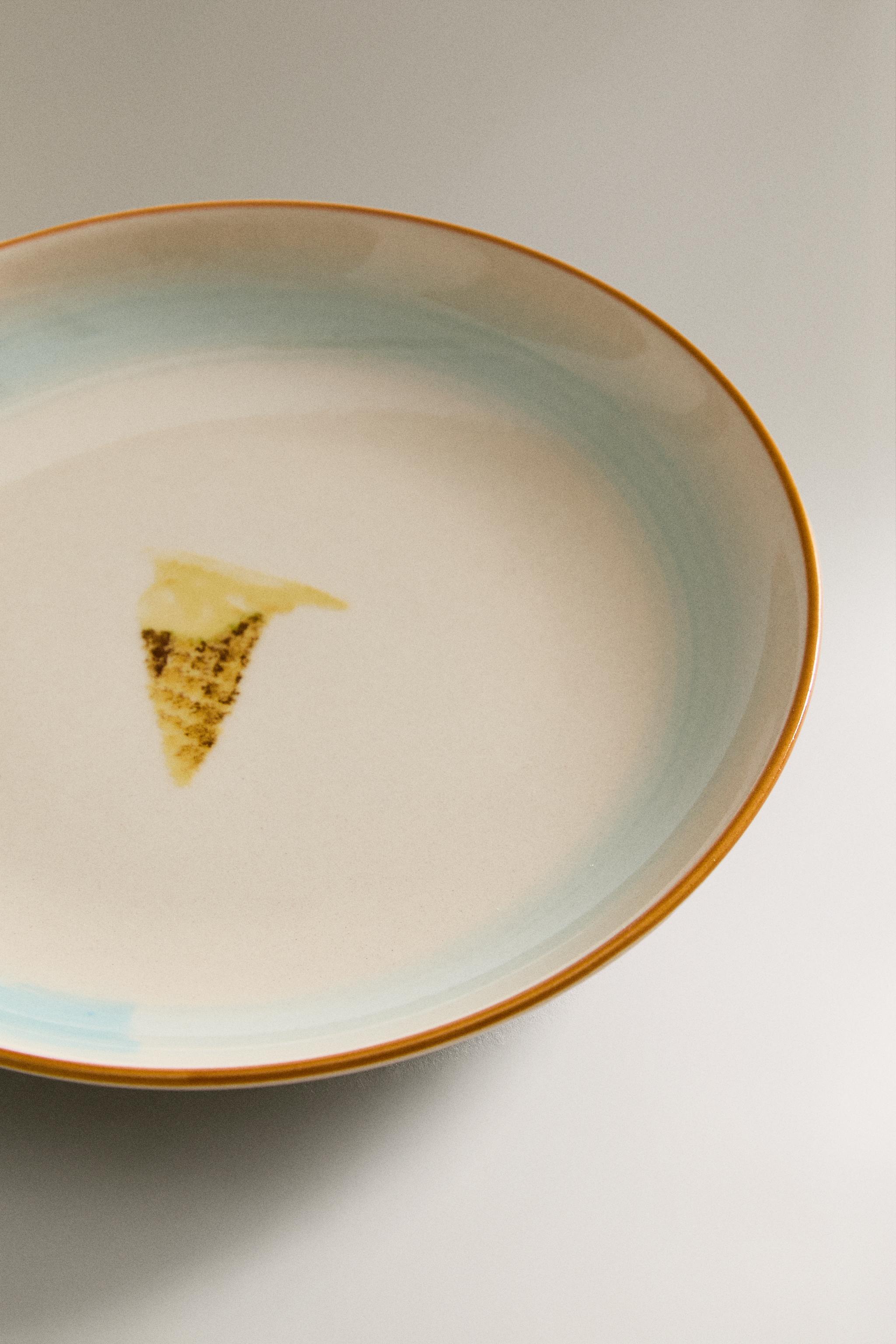 ASSIETTE À DESSERT GRÈS GLACE