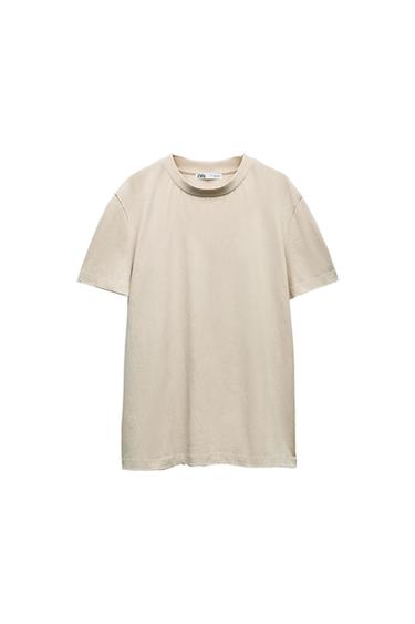 COTTON T-SHIRT WITH ENZYME FINISH