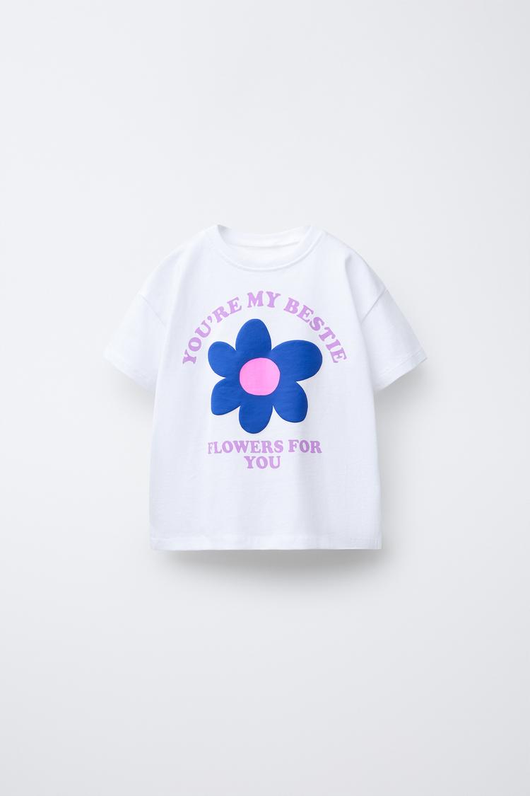 T-SHIRT WITH RAISED PRINT