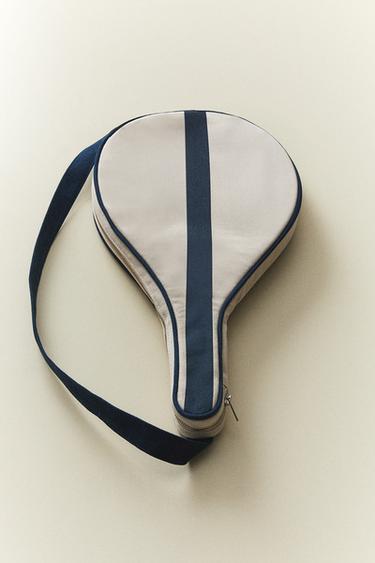 CANVAS PADEL RACKET CASE - Ecru / Blue by Zara - Image 5