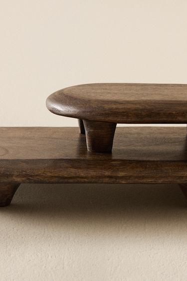 OVAL WOODEN CHOPPING BOARD - Dark brown by Zara