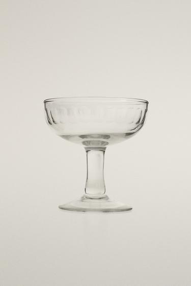 VERTICAL RAISED DESIGN WINE GLASS - Transparent by Zara - Image 0