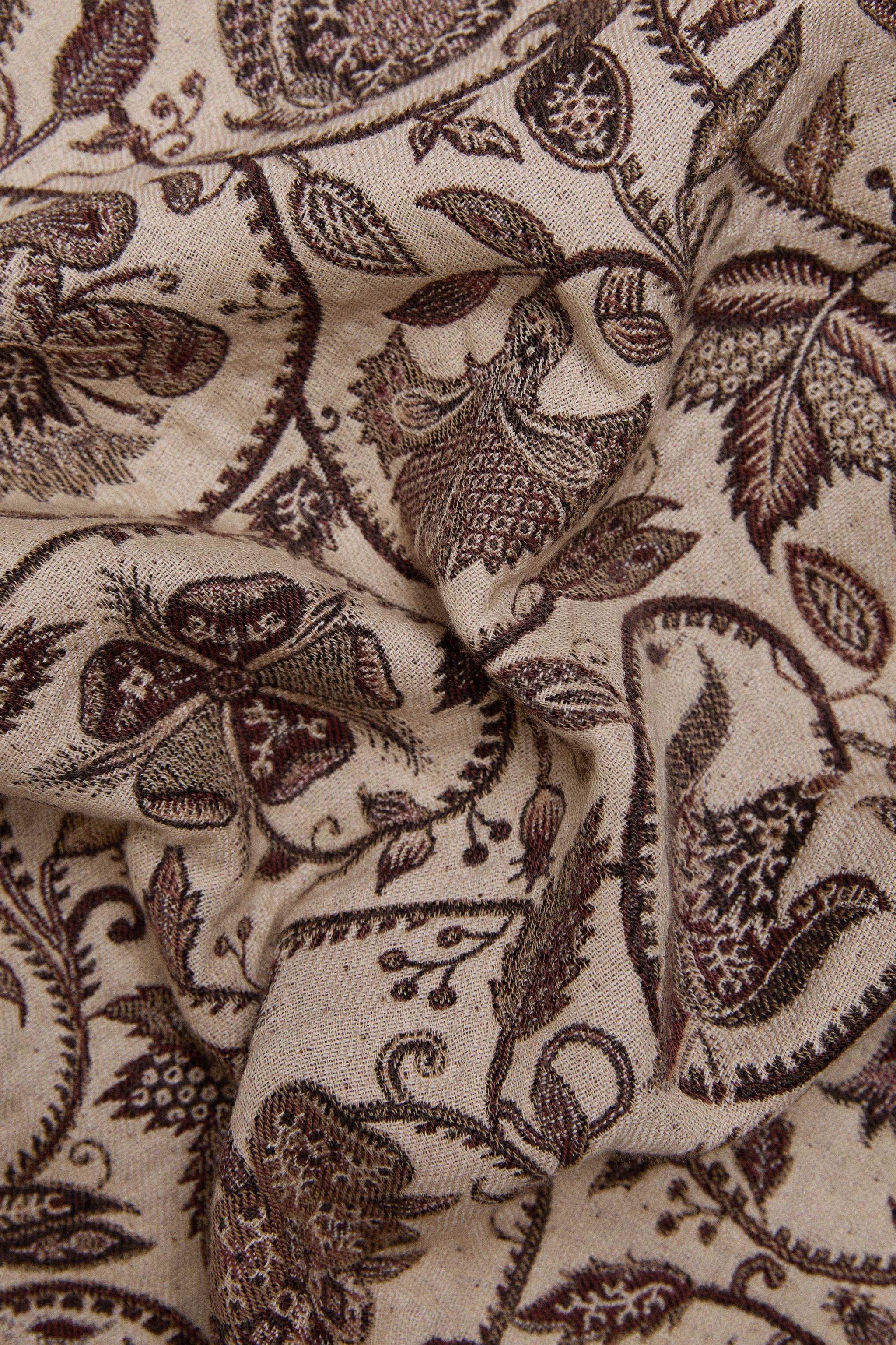 COUVERTURE JACQUARD FLEURS