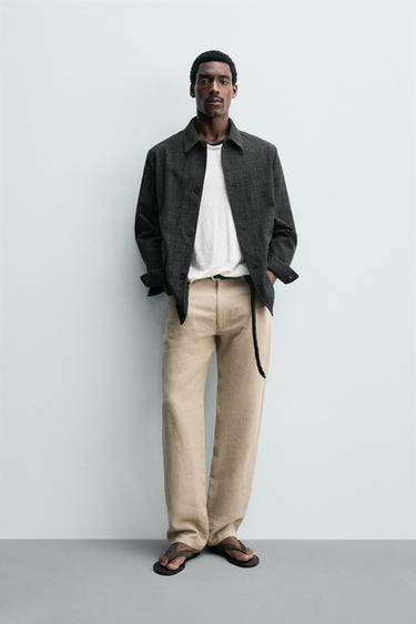 RELAXED FIT WAFFLE TEXTURED BLAZER - Black by Zara - Image 0
