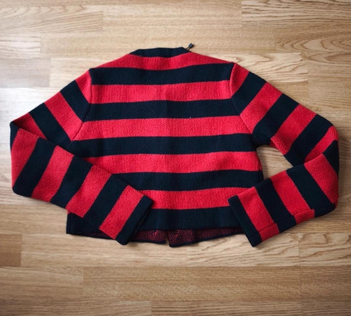 STRIPED KNIT CARDIGAN WITH GOLD BUTTONS - Image 4