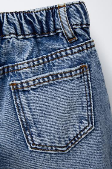 RIPPED DENIM BERMUDA SHORTS - Mid-blue by Zara - Image 3