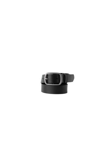 100% LEATHER BELT - Black by Zara