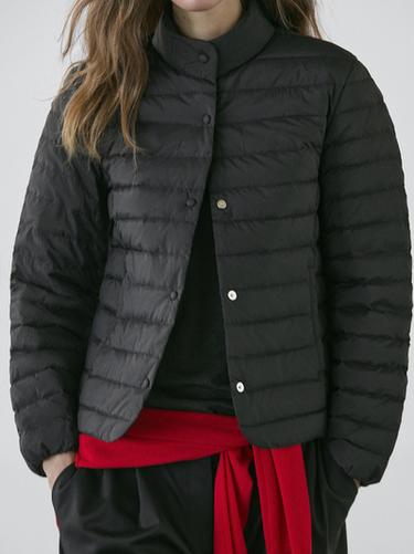 Zara Quilted down feather jacket - Black