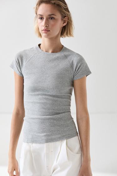 Short Sleeve Raglan T-Shirt — Gray 2