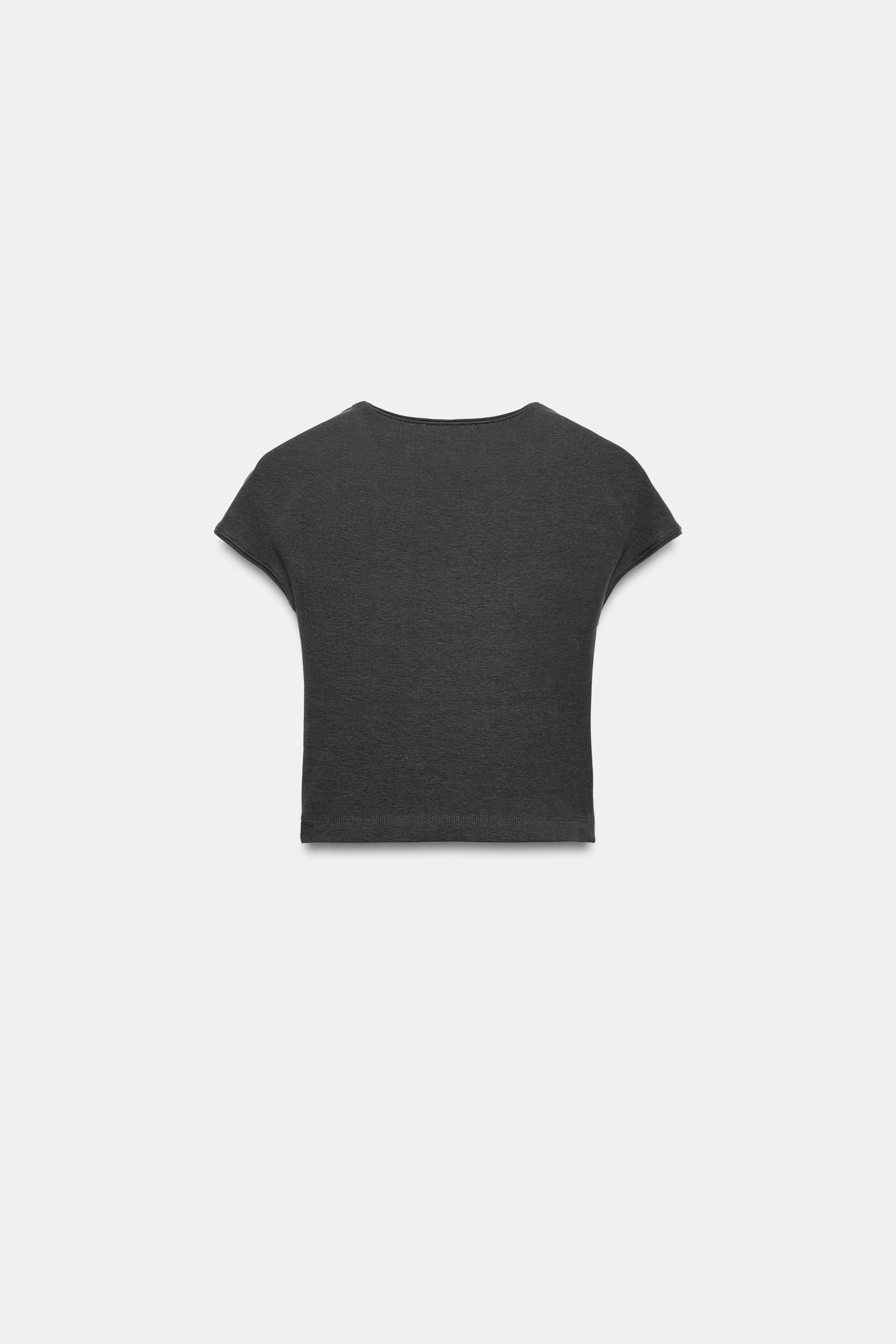 CROPPED SHORT SLEEVE T-SHIRT