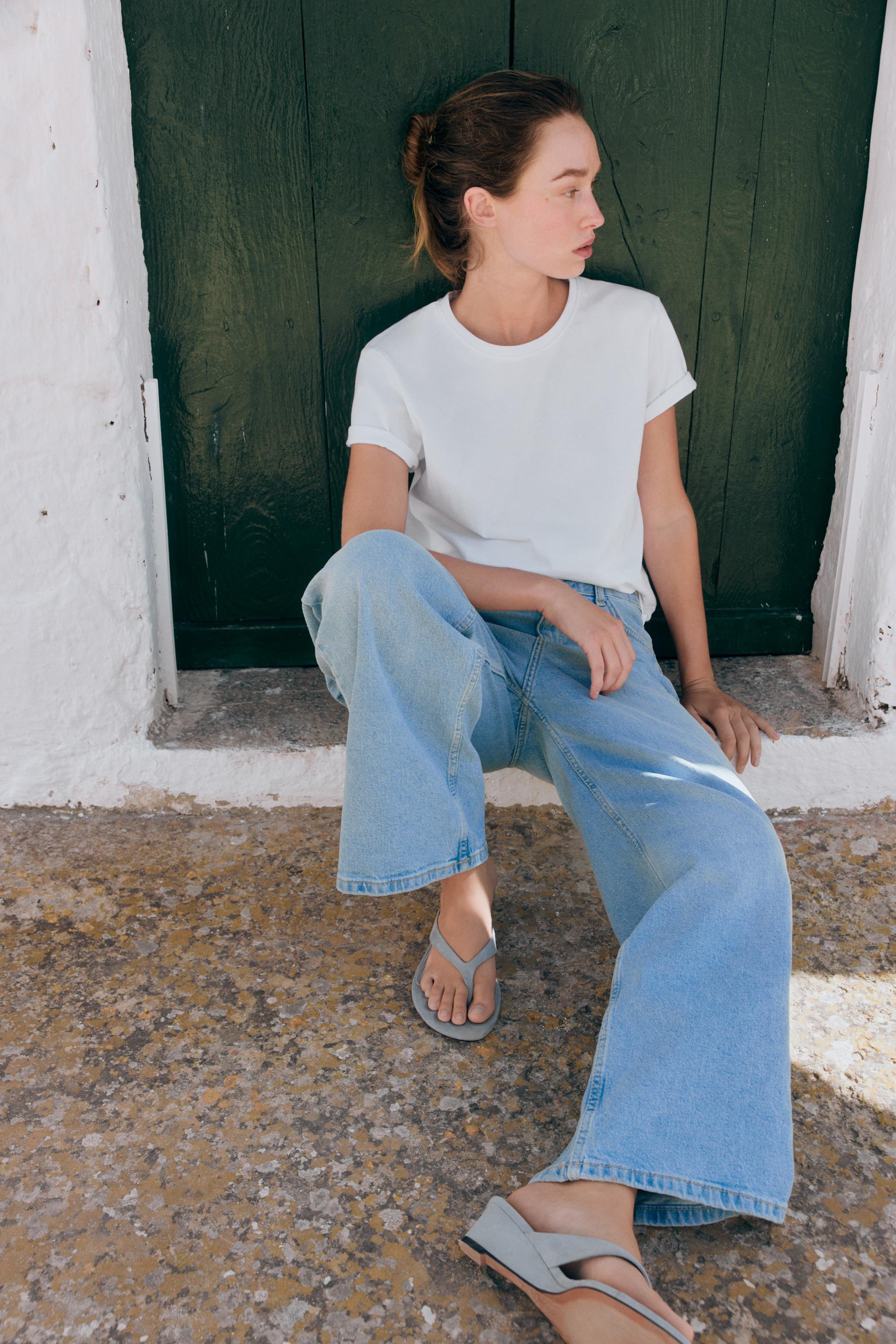 ラスティックコットンTシャツ - ホワイト | ZARA Japan / 日本