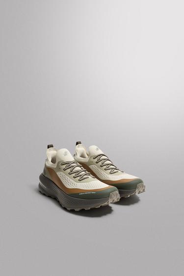 Zara TRAIL RUNNING SNEAKERS - Brown