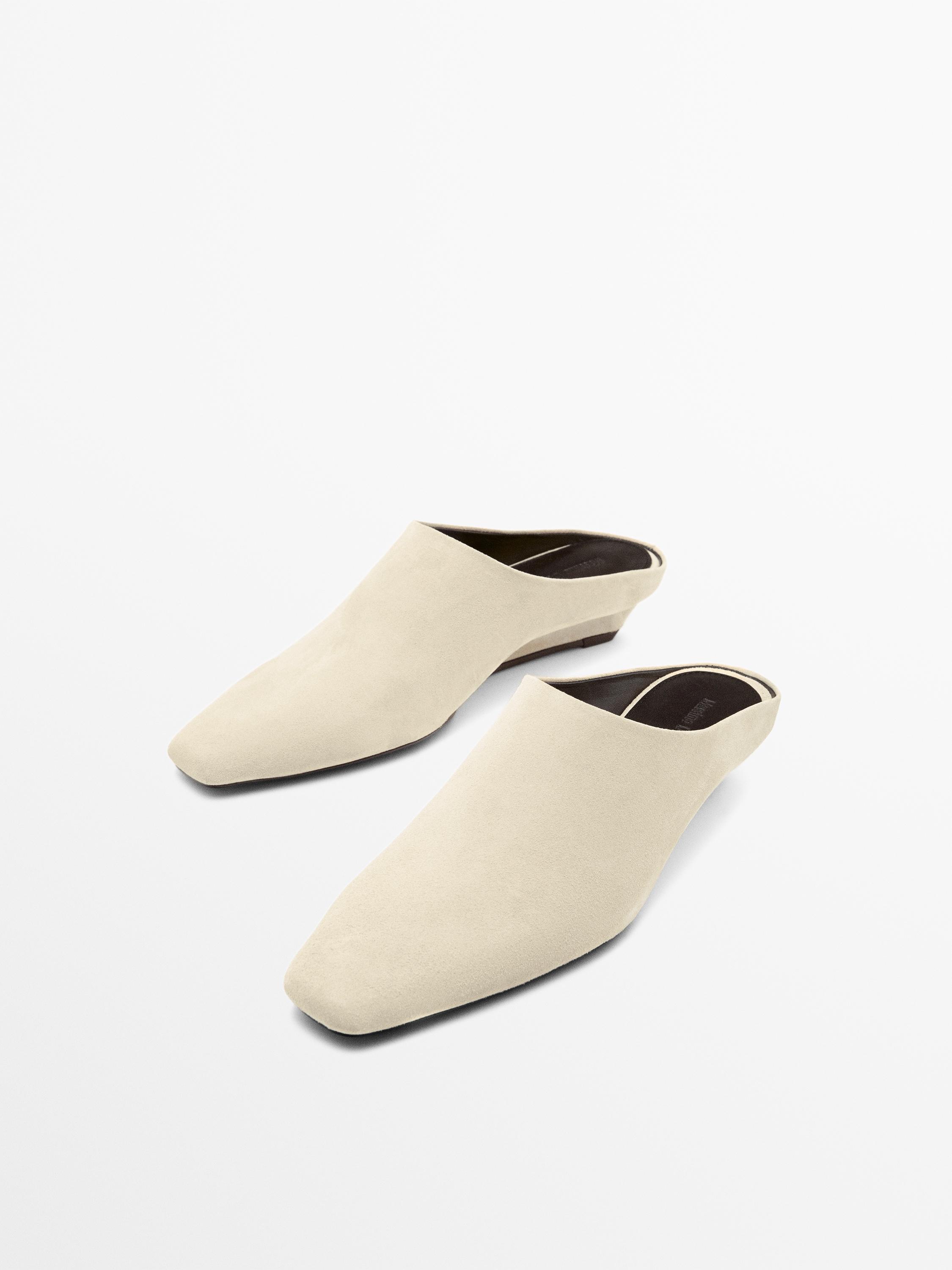 Mules à talon compens