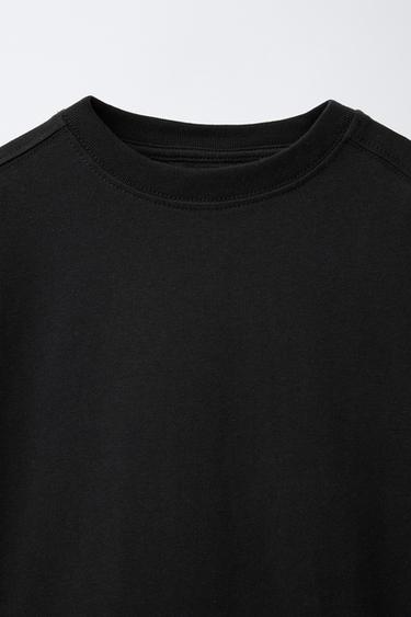 T-SHIRT UNI MEDIUM WEIGHT - Noir de Zara - Image 2