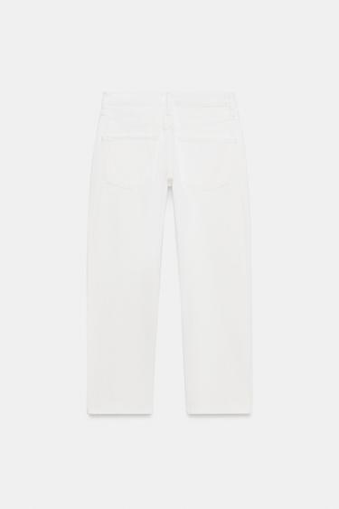 Z1975 CROPPED MID-RISE JEANS - White by Zara - Image 10