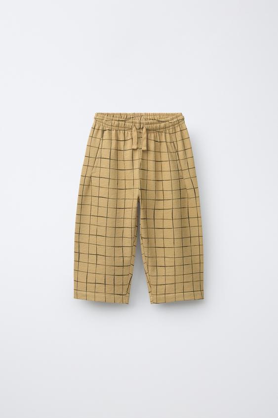 CALÇA ESTAMPADA XADREZ - Areia da Zara - Imagem 0