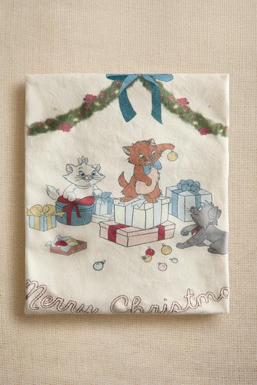 FLEECEDECKE FÜR BABYS „ARISTOCATS © DISNEY WEIHNACHTEN“ - Cremefarben von Zara