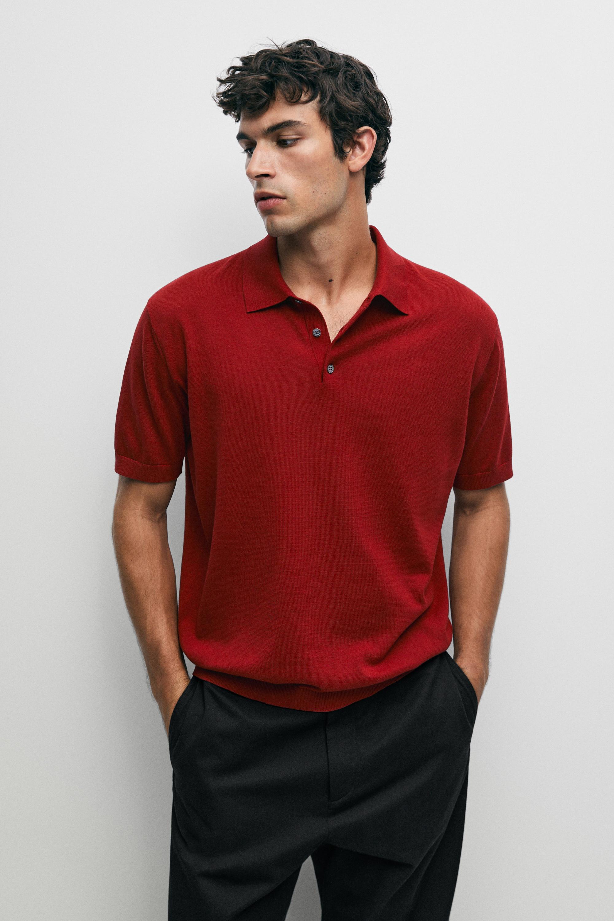 100% cotton knit polo sweater
