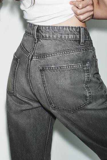 JEANS TRF MOM FIT TAILLE HAUTE - Gris anthracite de Zara - Image 5
