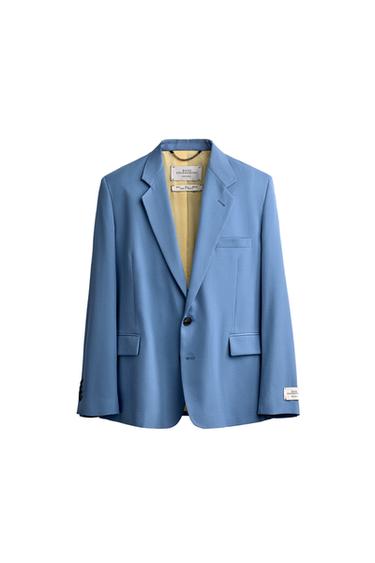VESTE DE COSTUME RELAXED FIT CONTRASTE - Bleu de Zara
