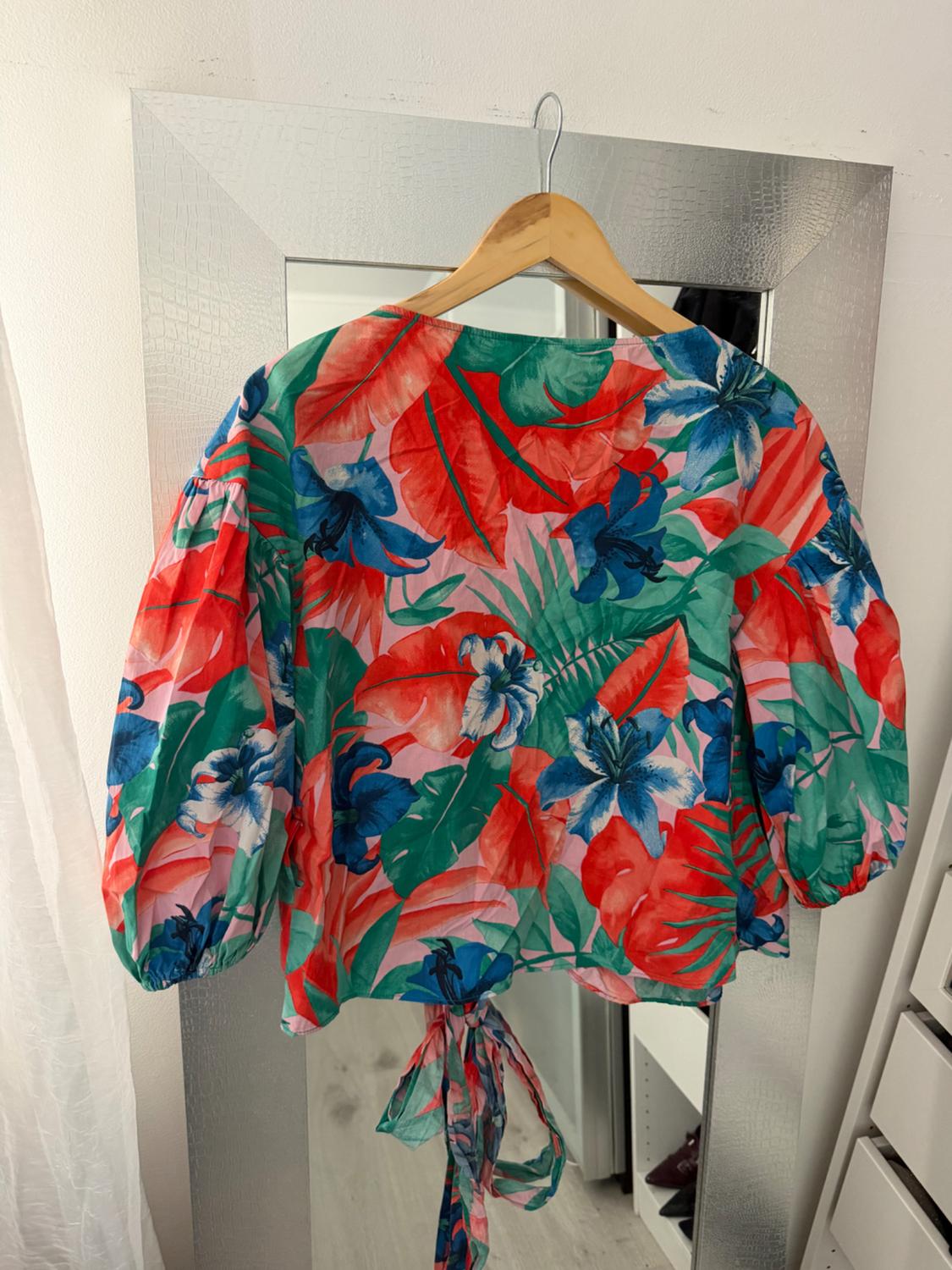 TROPICAL PRINT BLOUSE - Image 2