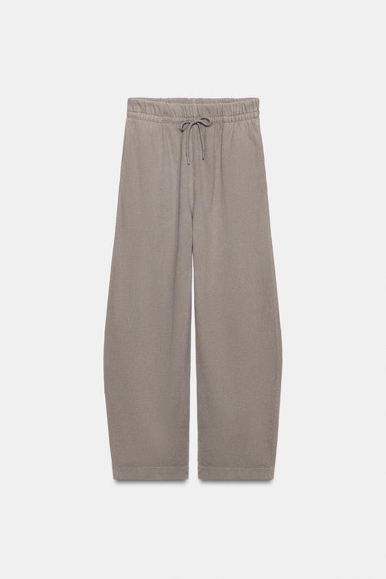 WASHED-EFFECT TROUSERS - Sand by Zara - Image 0